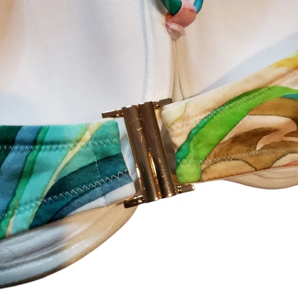 Huit Paris Summer Days Swirl Bandeau Bikini Top36D NEW Bikinis